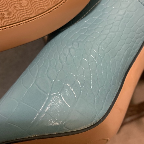 NEW CROC PRINT BLUE BOOTS - Picture 5 of 12